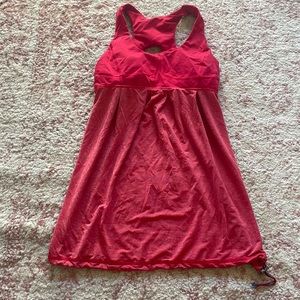 Red Lululemon tank top with build in bra